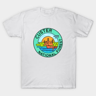 Custer National Forest Montana Camping Canoe T-Shirt